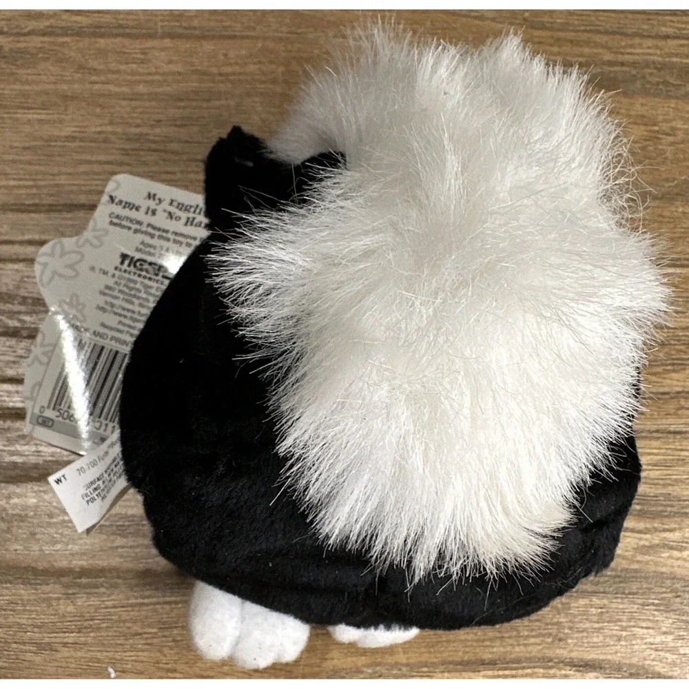 Vintage 1999 Furby Buddies Black‎ White No Hungry Beanbag Plush Tag 70-700 NWT